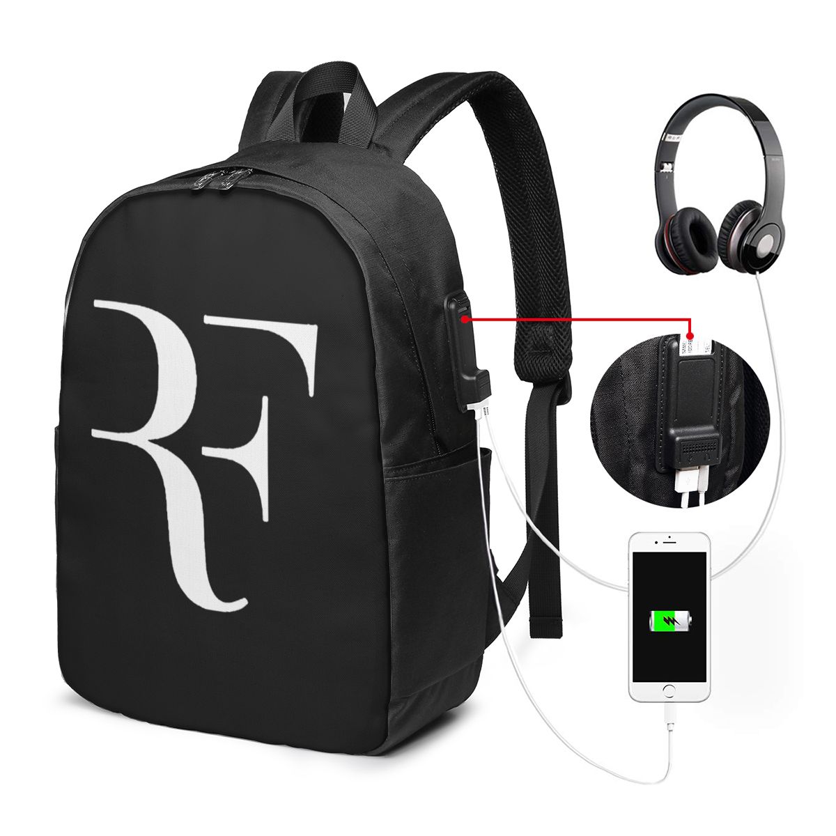 Laptops - Roger Federer Backpack Travel Notebook Bag