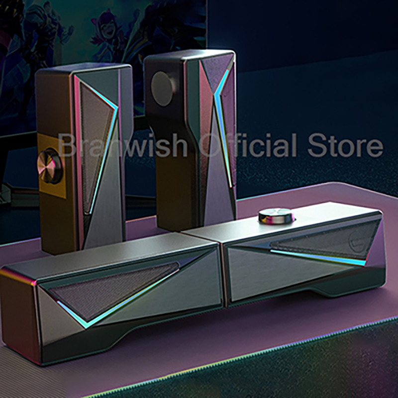 Rgb Computer Soundbar For Pc - RGB Gaming Soundbar With Detachable Design