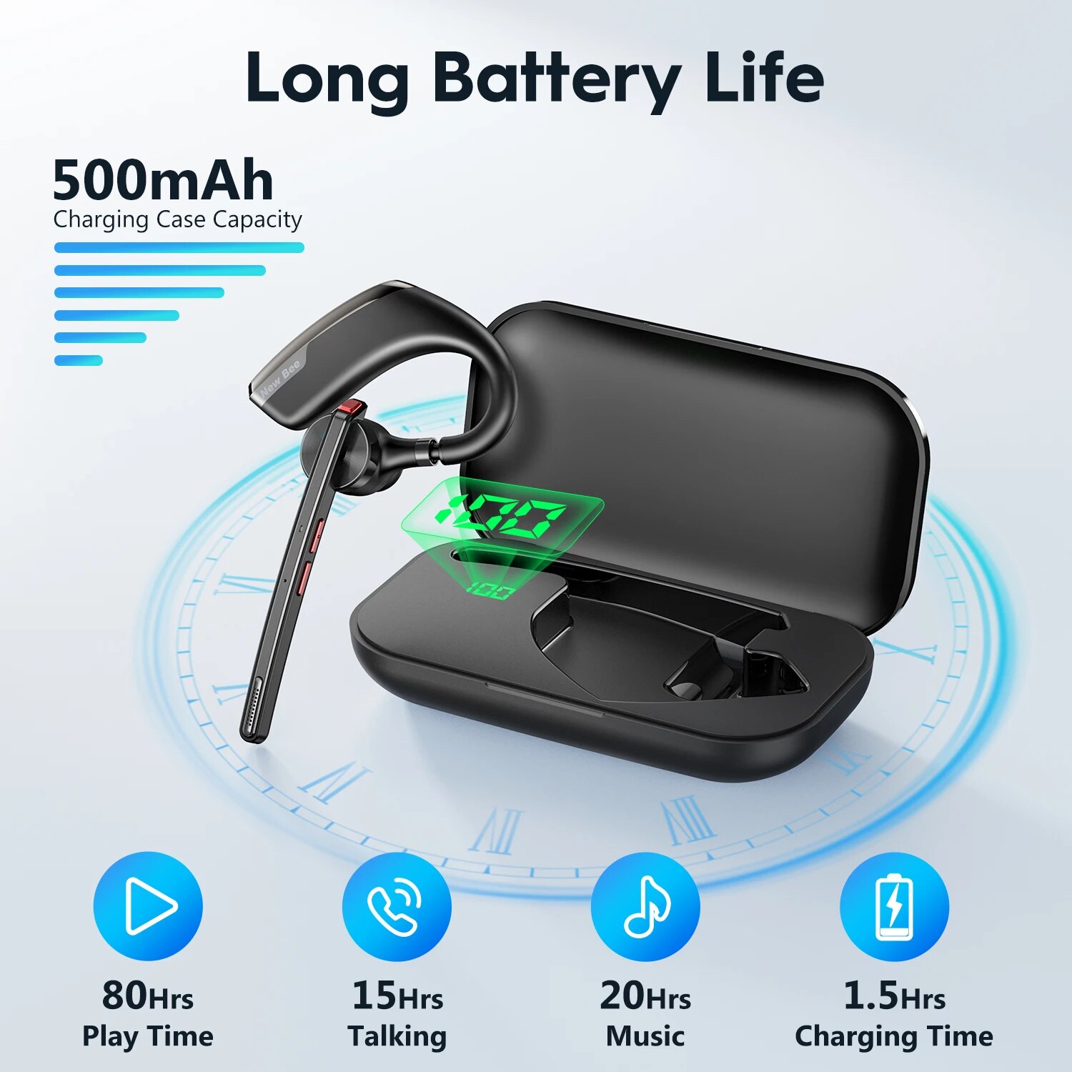 New Bee M51 Bluetooth 5.2 Wire - đánh giá và giá Open Ear Air Conduction Headphones