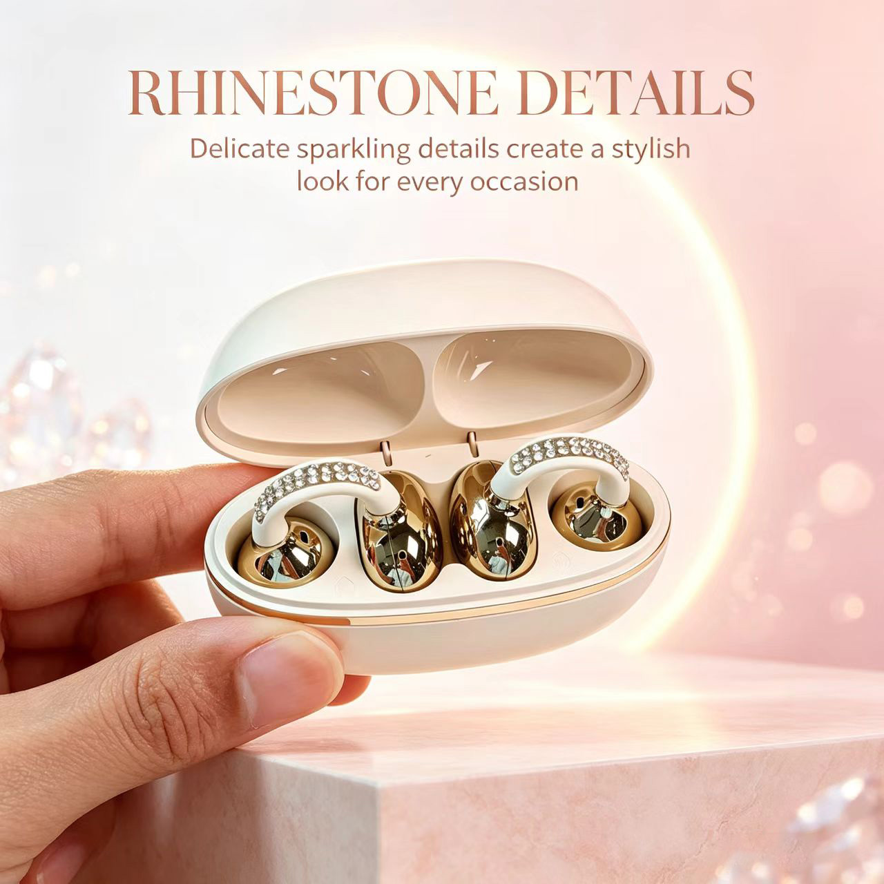 Rhinestone Open Ear Clip Wirel - đánh giá và giá Sleep Mask Headphones Bluetooth