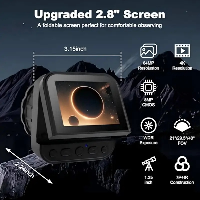 64MP 2.8‘’ Screen 4K Electroni - đánh giá và giá Cameras