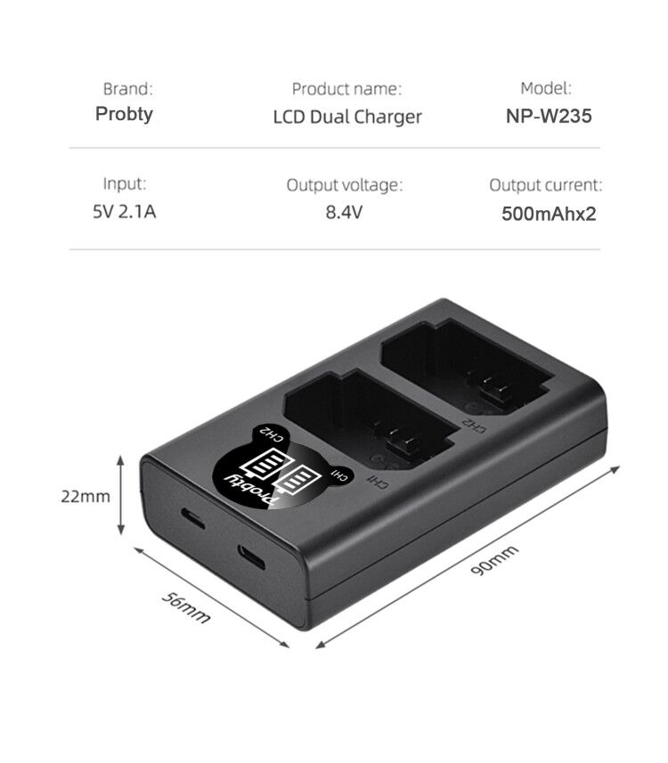 2200mAh NP-W235 NP W235 Batter - đánh giá và giá Drones
