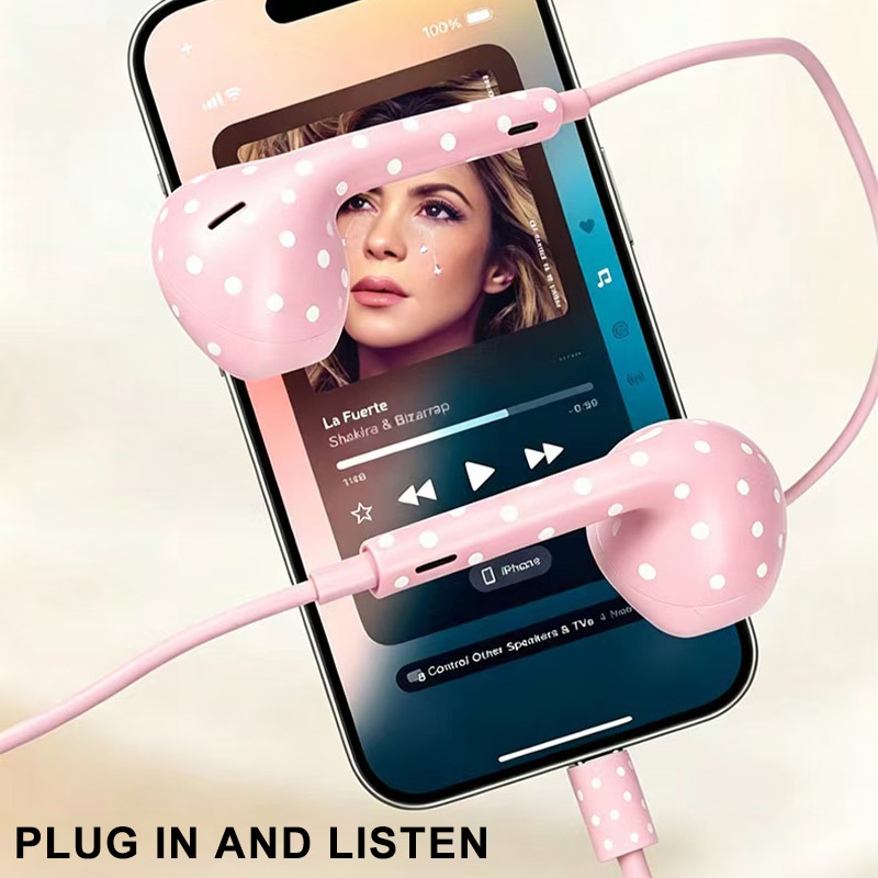 Cute Polka Dot Type‑c Wired Ea - đánh giá và giá Type C Wired Earphones With Mic