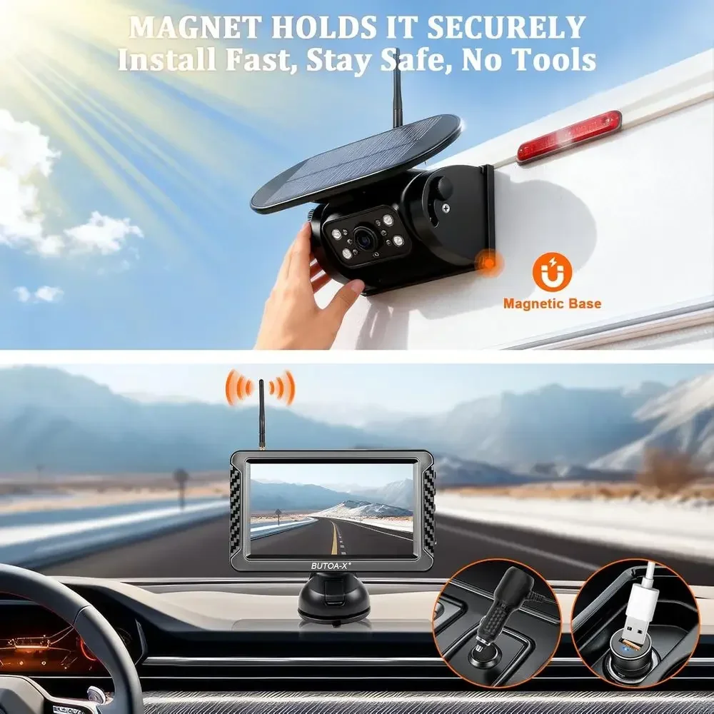 X5 Magnetic Solar Wireless Bac - đánh giá và giá Cameras