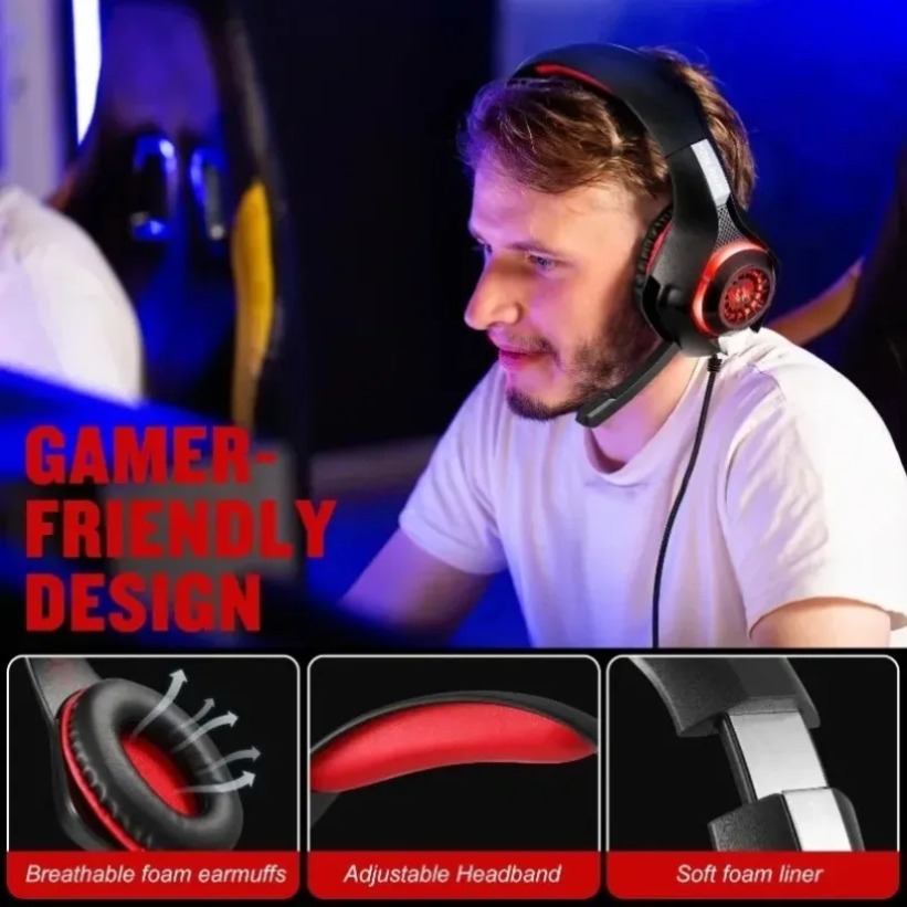 LED Gaming Headphones with Mic - đánh giá và giá Gaming Headset With Mic Rgb