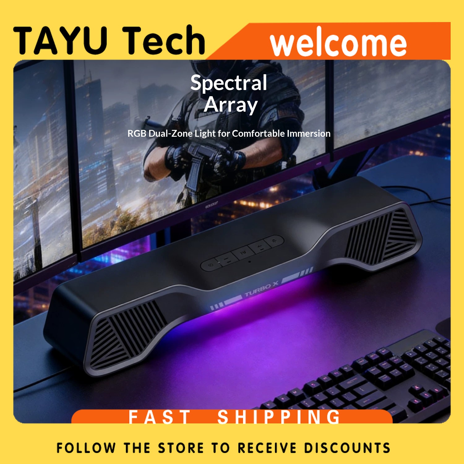 Hurricane Turbo X Gaming Speak - đánh giá và giá Rgb Computer Soundbar For Pc