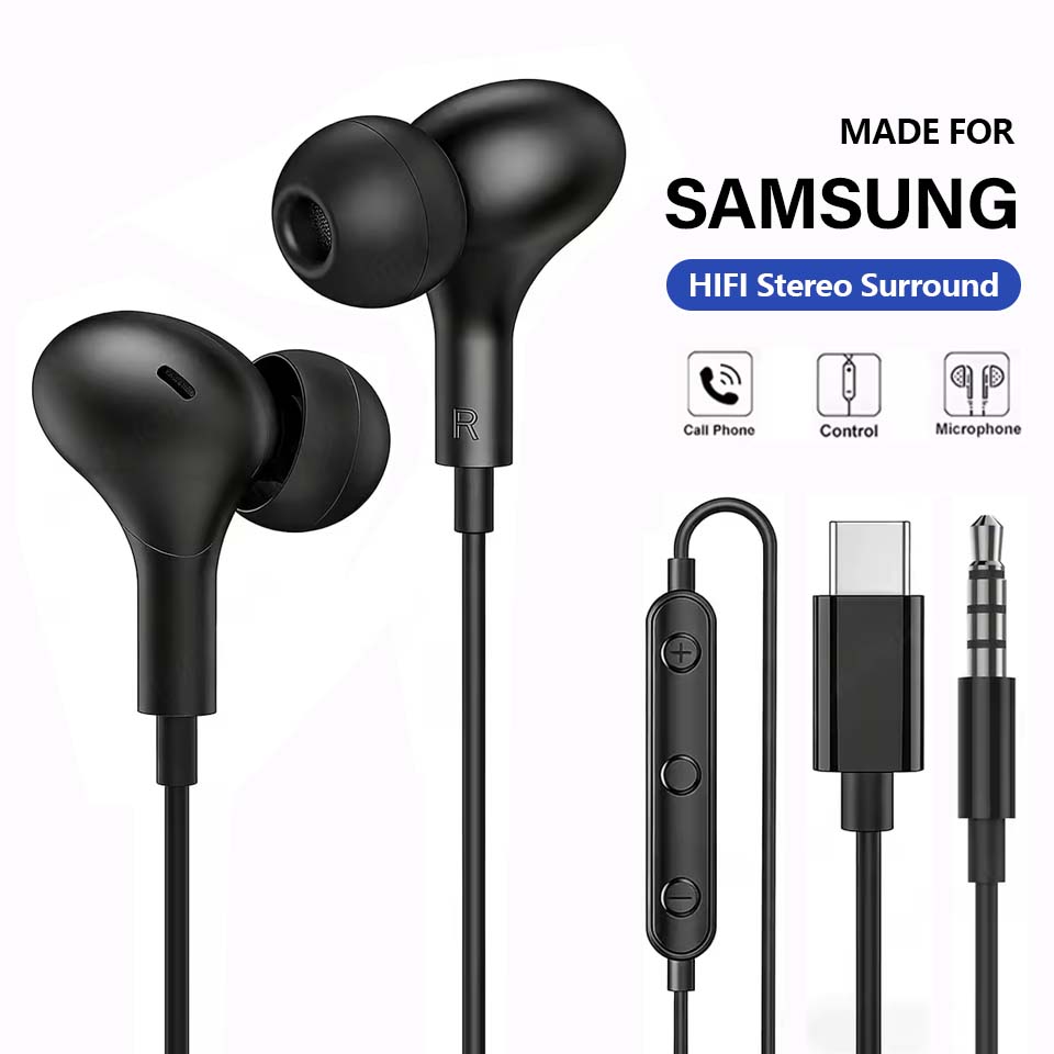 USB C Headphone for Samsung Ga - đánh giá và giá Type C Wired Earphones With Mic