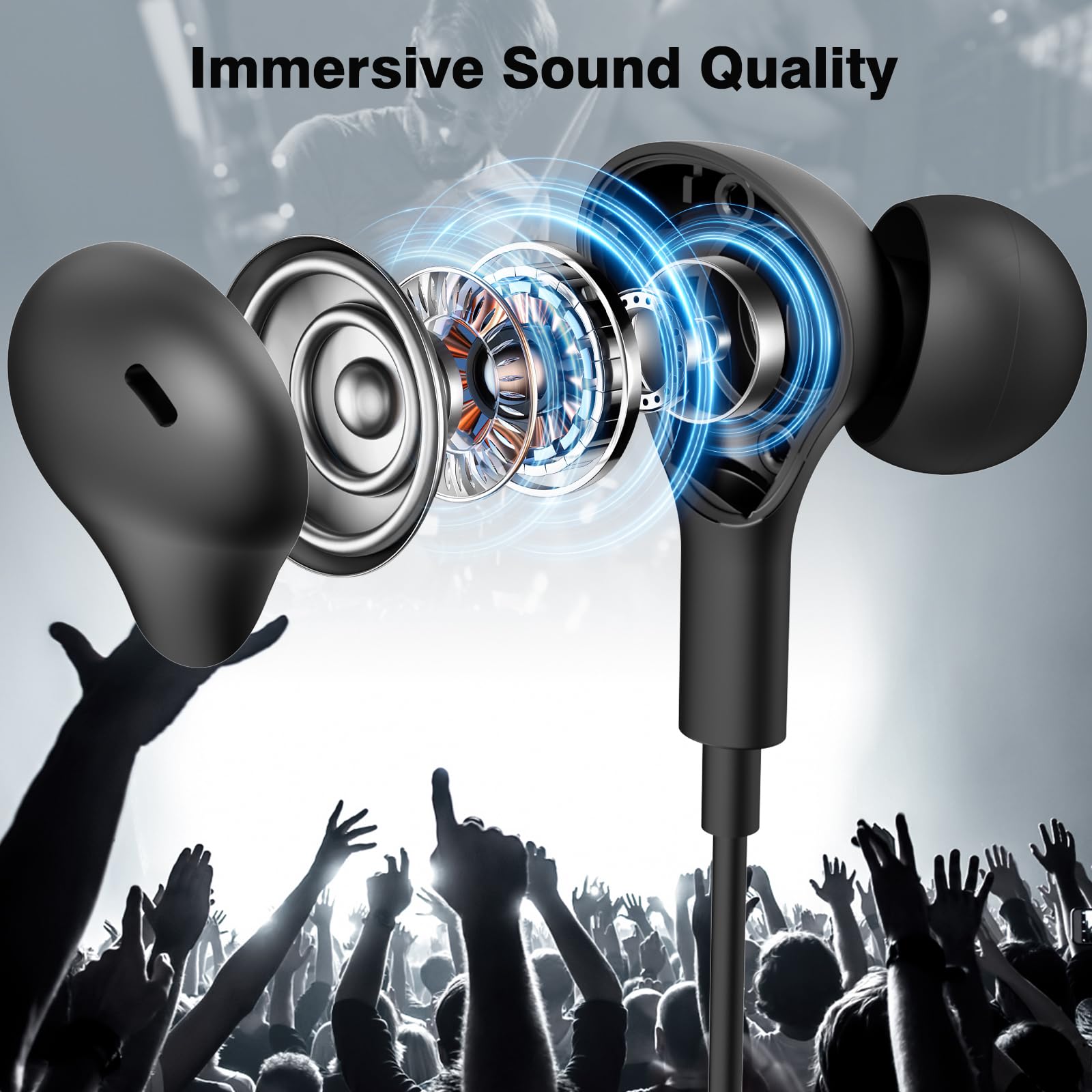USB C Headphone for Samsung Ga - đánh giá và giá Type C Wired Earphones With Mic